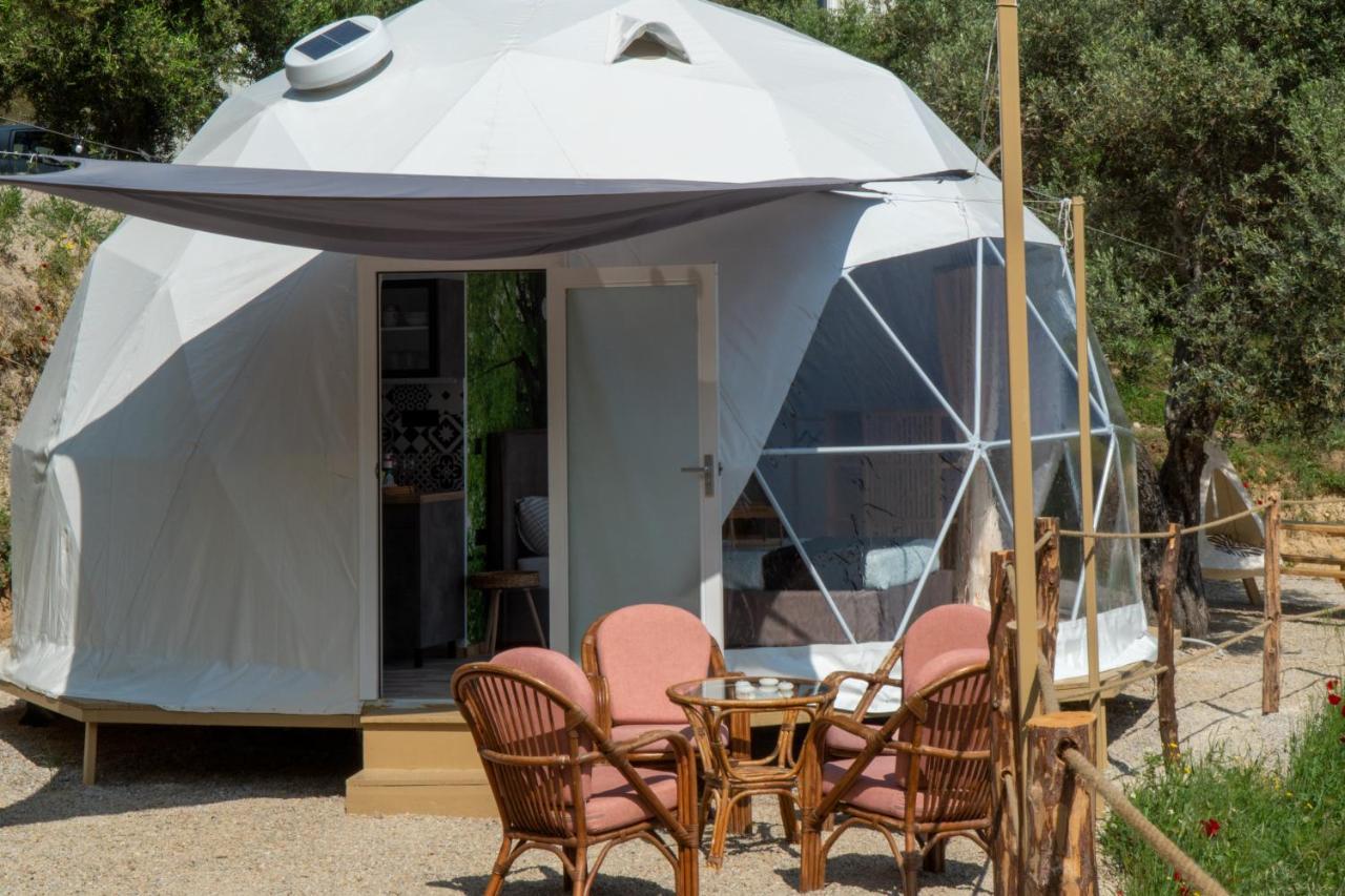 Luxury Dome Tents Ikaria Ap'Esso2 Raches (Ikaria) Exterior foto