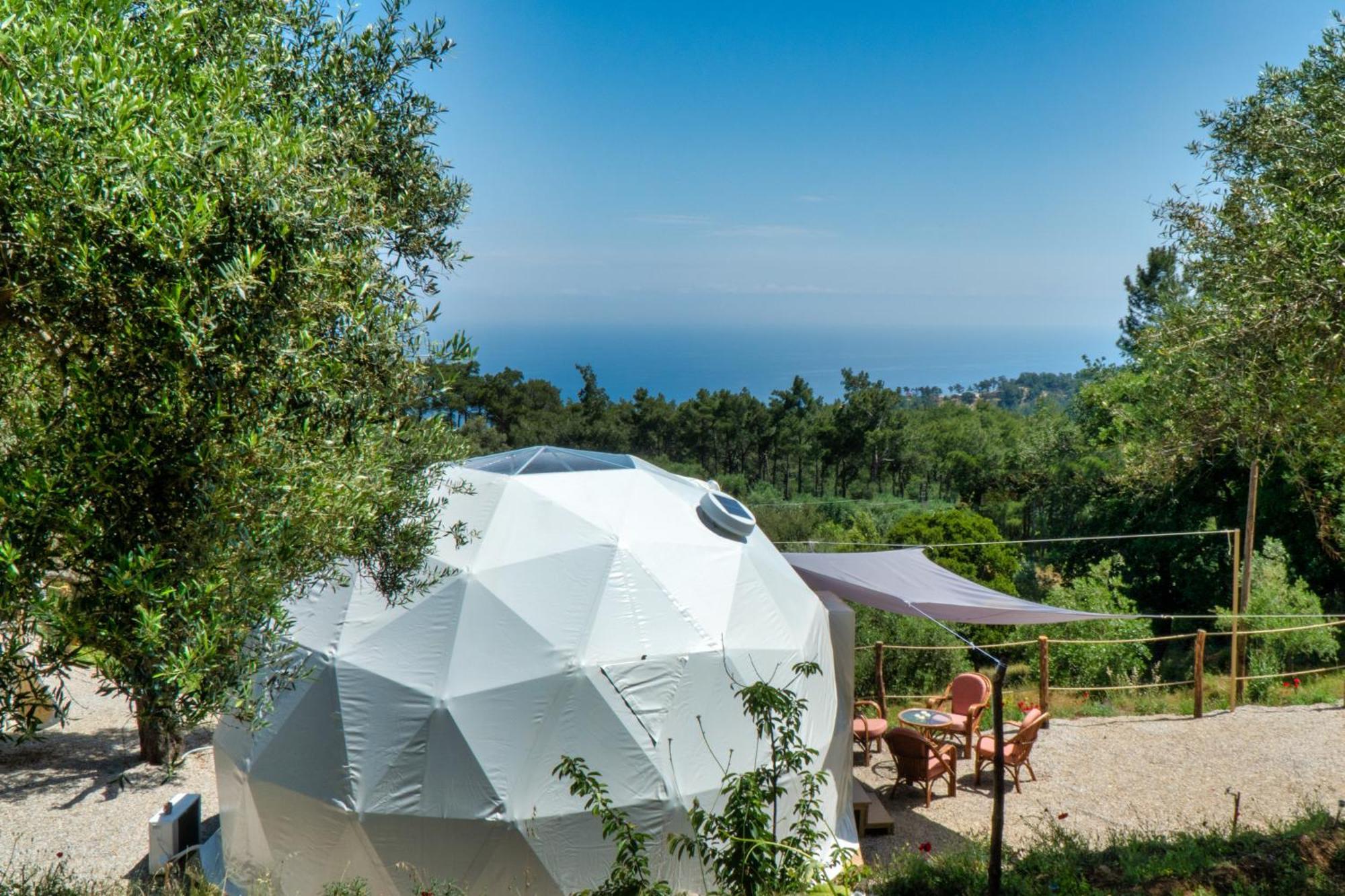 Luxury Dome Tents Ikaria Ap'Esso2 Raches (Ikaria) Exterior foto
