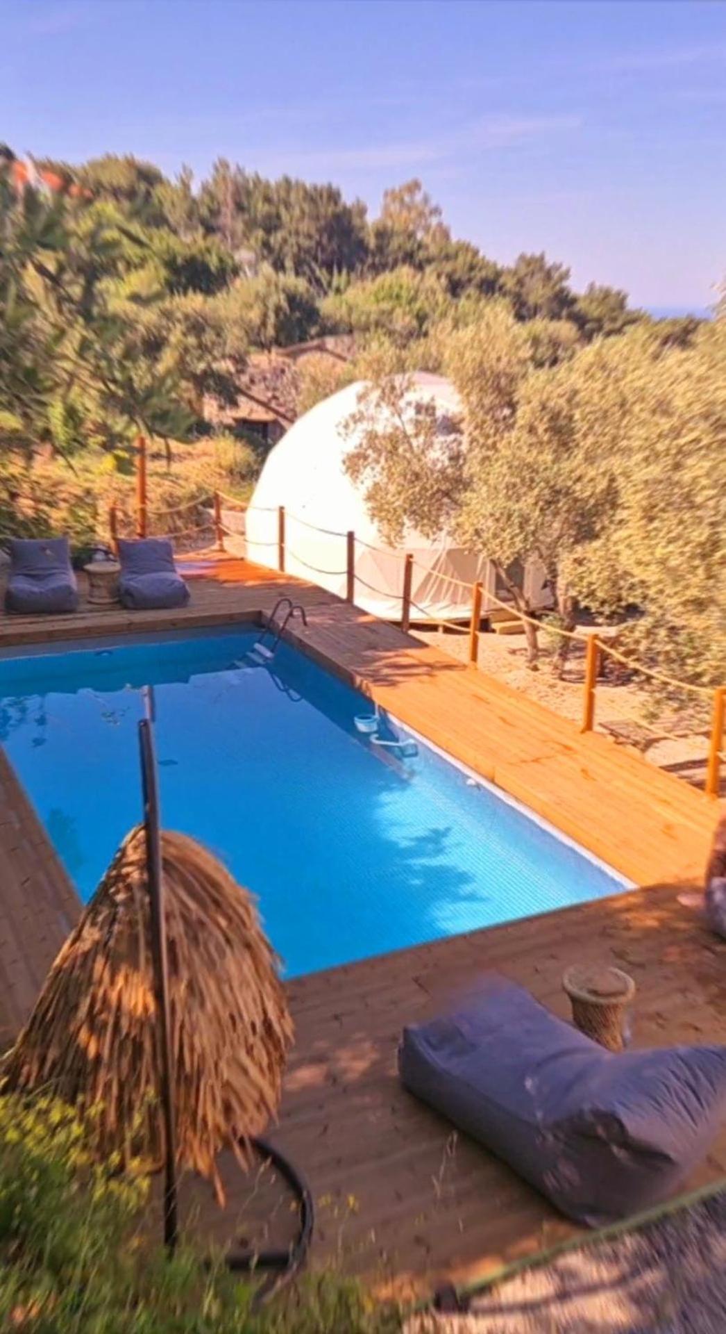 Luxury Dome Tents Ikaria Ap'Esso2 Raches (Ikaria) Exterior foto